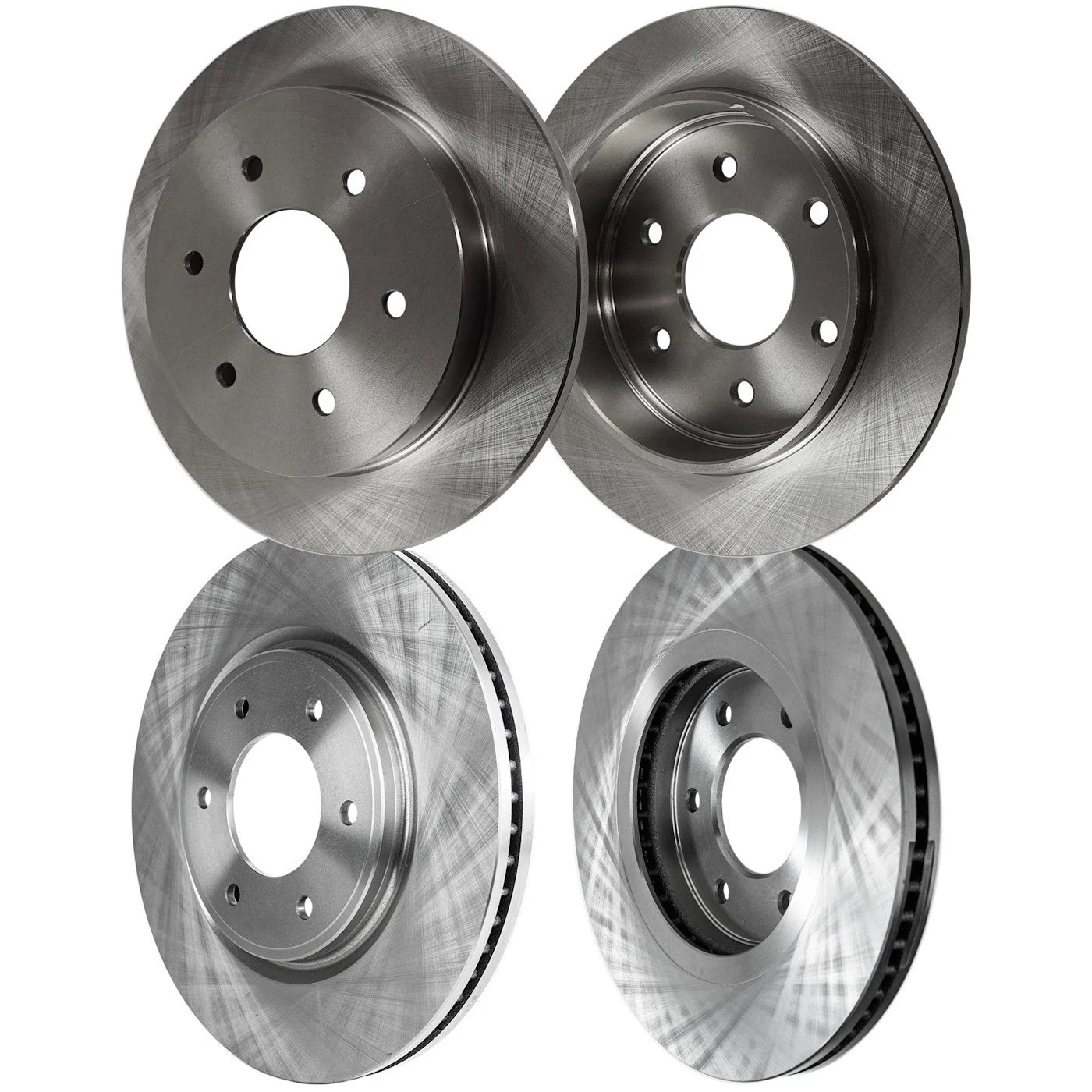 Front and Rear Brake Disc Rotors for Nissan Armada, Titan (2007–2019)