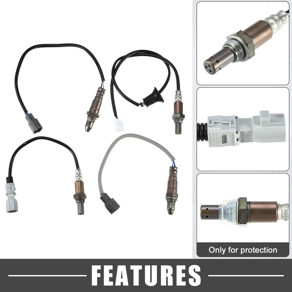 Set of 4 O2 Oxygen Sensors for Toyota Sienna (2012–2014) 3.5L