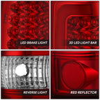 LED C-Tube Tail Brake Light Lamps for Silverado Sierra 1500 2500 (1999–2003)