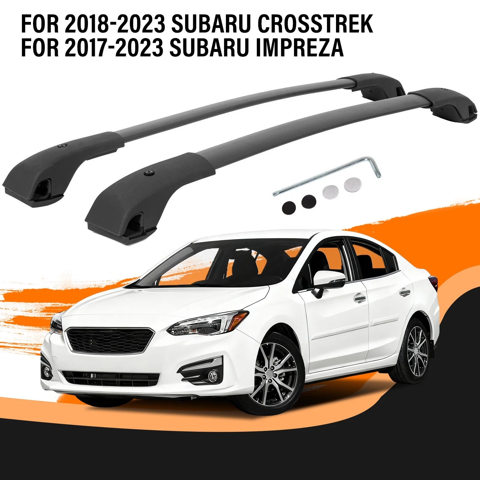 Roof Rack Cross Bar Carrier Set for Subaru Impreza (2017–2023), Crosstrek (2018–2023)