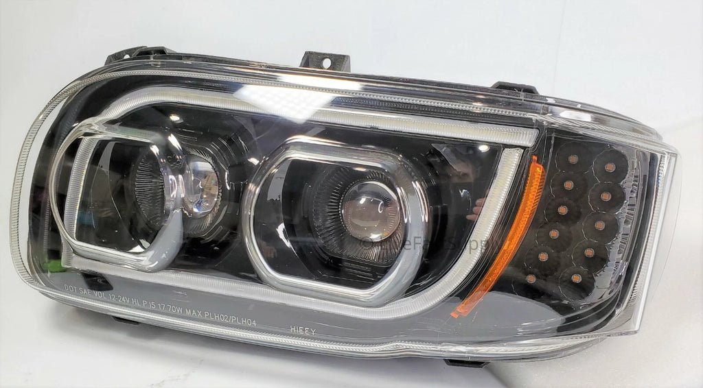 Left Driver LED Headlight Dual Function LED Halo for Peterbilt 388 389 567 (2017–2022)