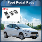 3X Foot Accelerator Pedal Covers for Ford Fiesta (2013–2024) Silver Tone