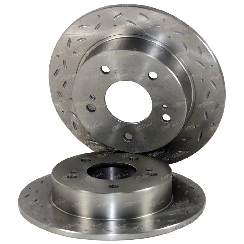 Rear Drilled + Slotted Disc Rotors for 200SX S14 S15 Silvia (1993-2002)
