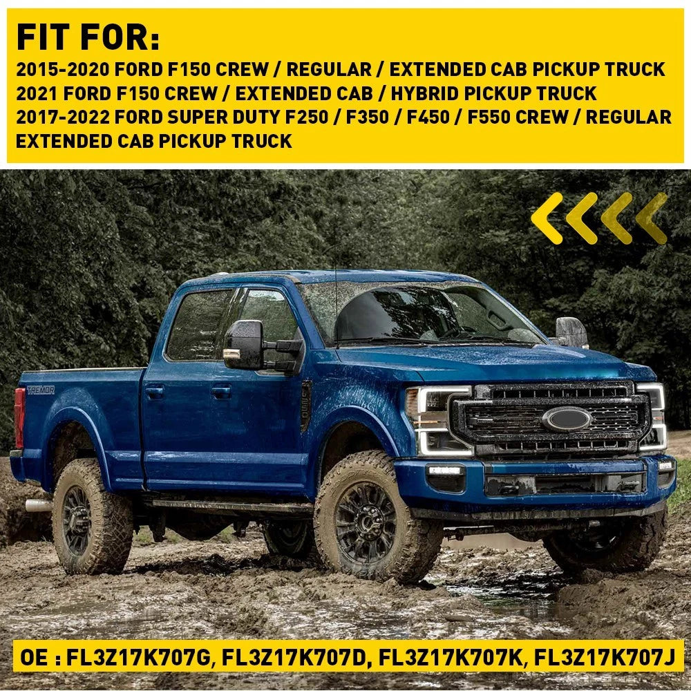 Heated Mirror Glass for Ford Super Duty F250 F350 F450 F550 (2017–2022)