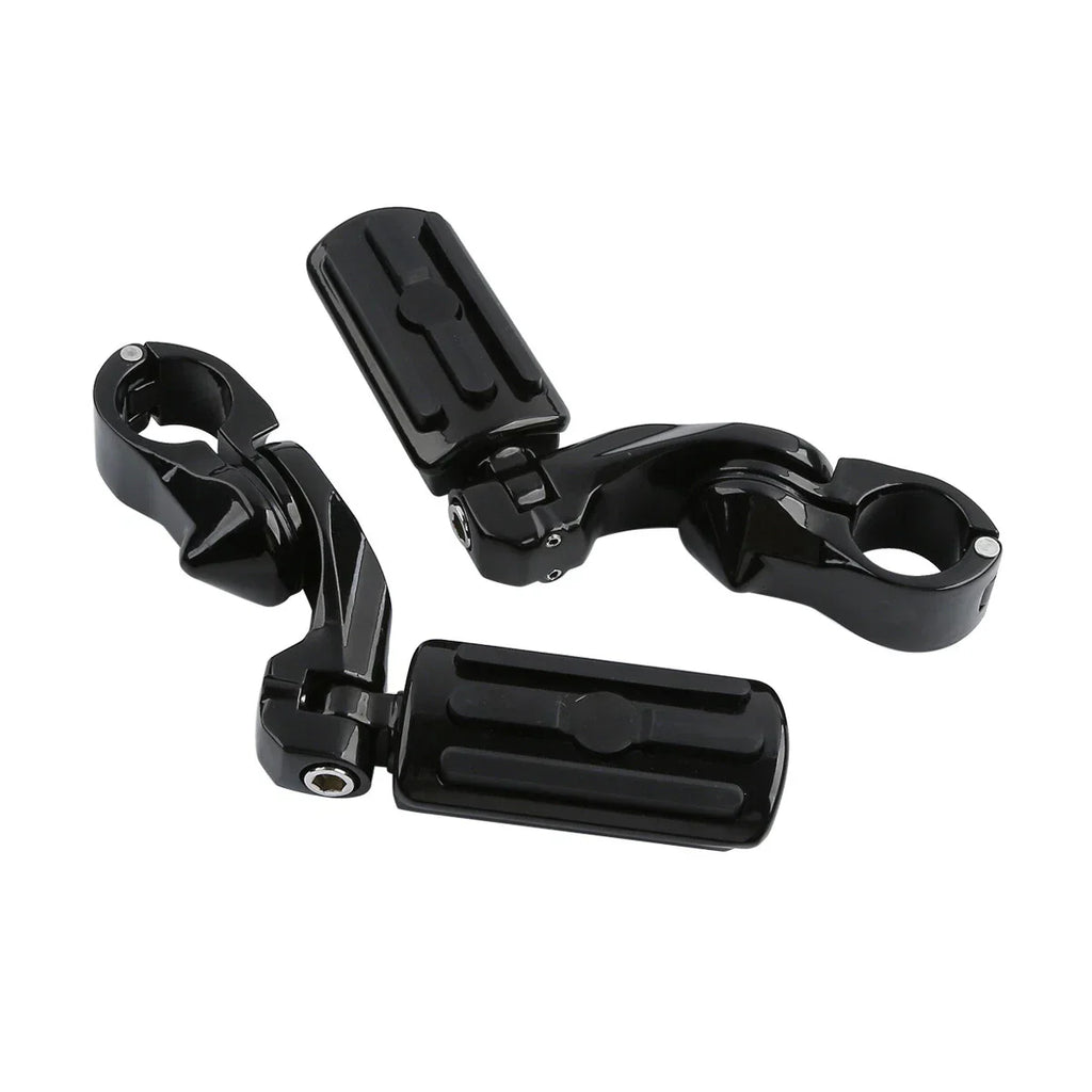 Black Highway Engine Guard Crash Bar Footpeg for Harley Electra Glide (09-24)
