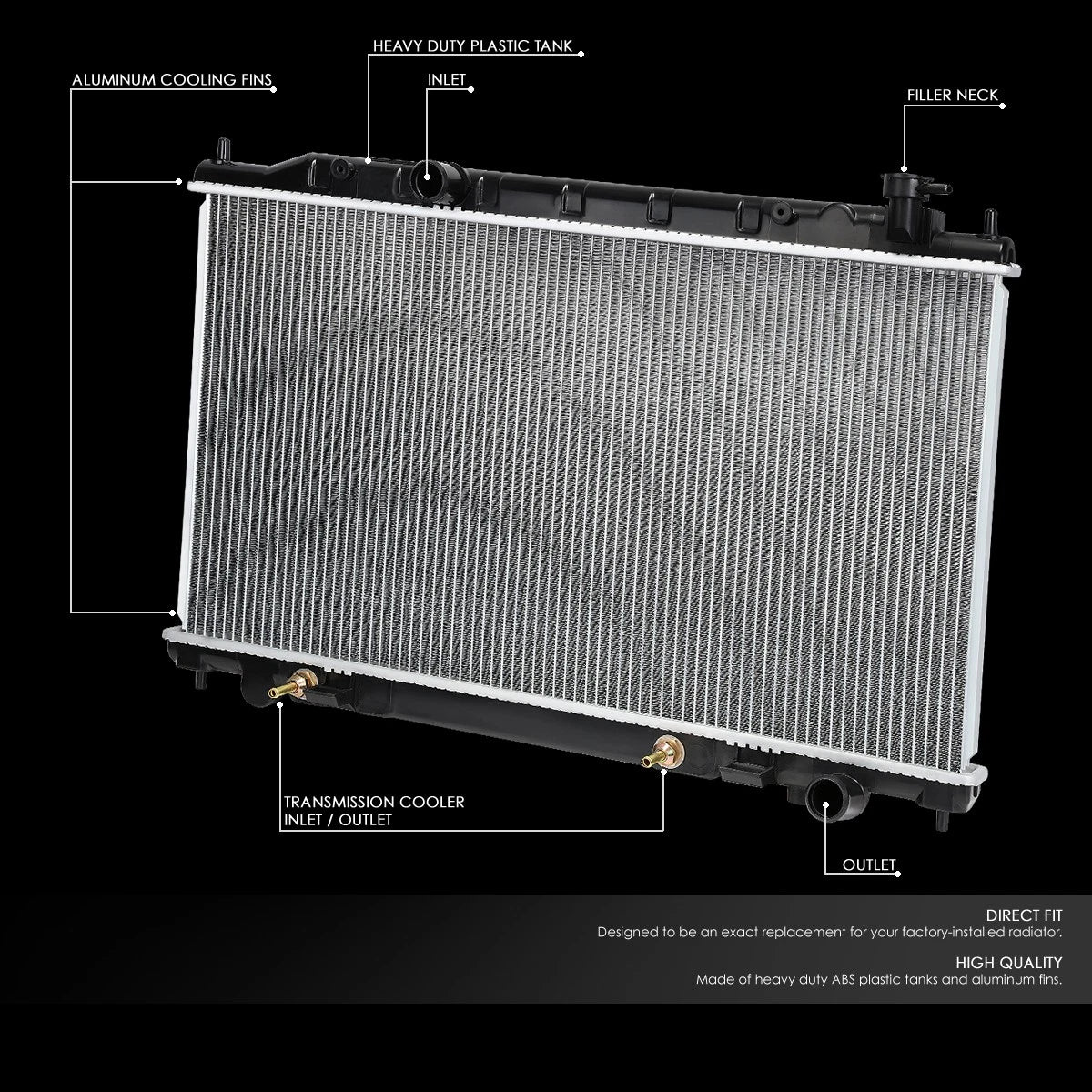 Aluminum Core Cooling Radiator for Altima/Maxima (2002–2006) DPI 2415
