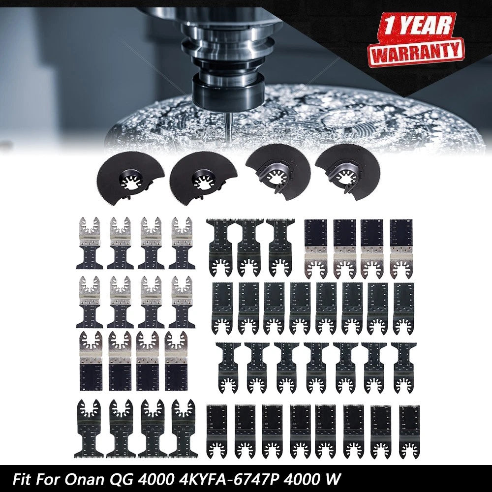 Set of 50 Oscillating Multitool Blades for Universal Cutting