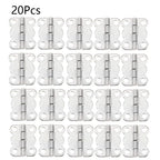 20pcs Mini Butterfly Hinges for Wooden Jewelry Box (16x13mm) Silver