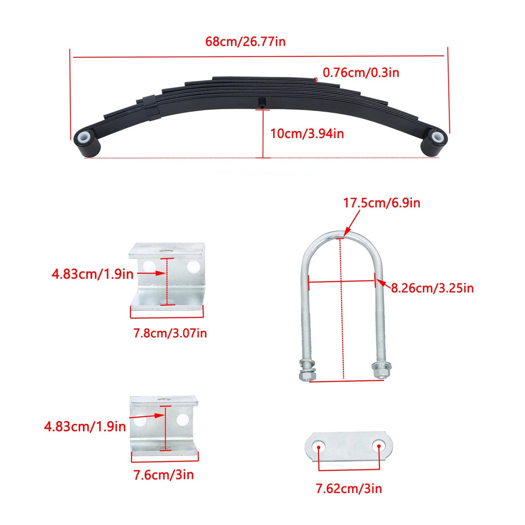 Single Trailer Axle Suspension Kit for Trailer (7000 lbs)