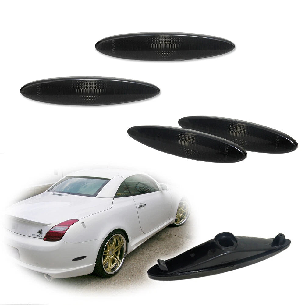 Set of 4 Smoked Side Marker Light Covers for Lexus SC 430 (2002–2010)