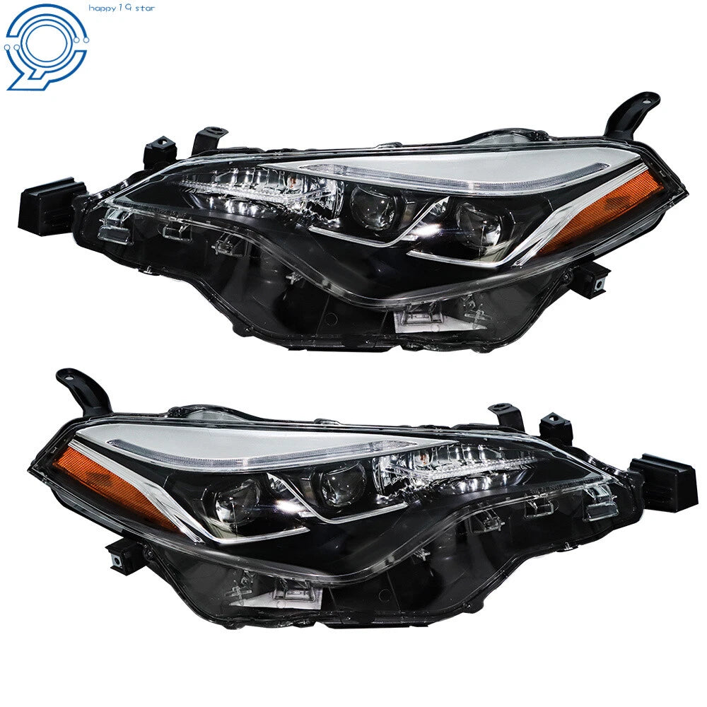 Headlights for Toyota Corolla SE XLE XSE Sedan (2017–2019) Pair