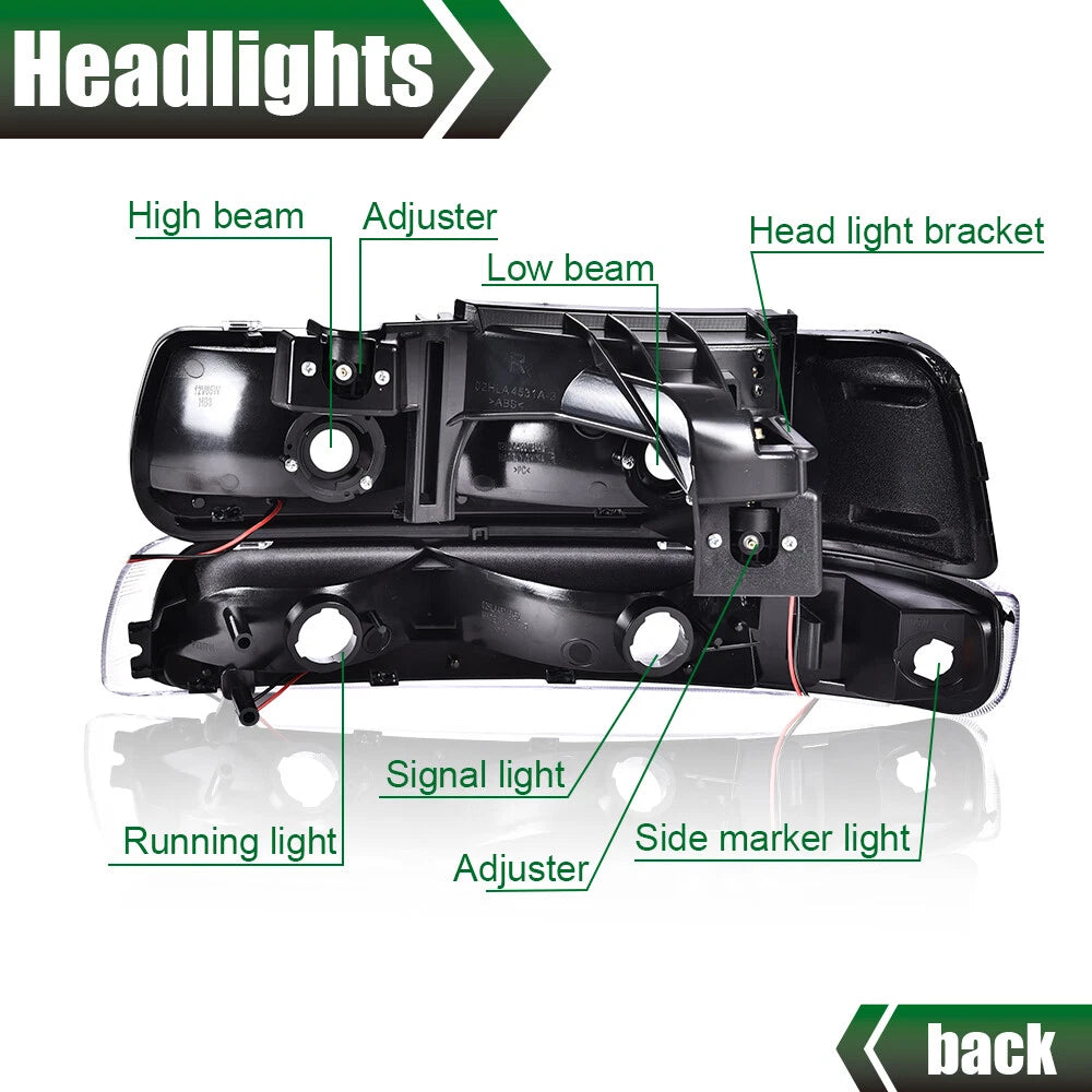 LED Tube DRL Headlight & Fog Lights for Silverado/Suburban (1999–2006)