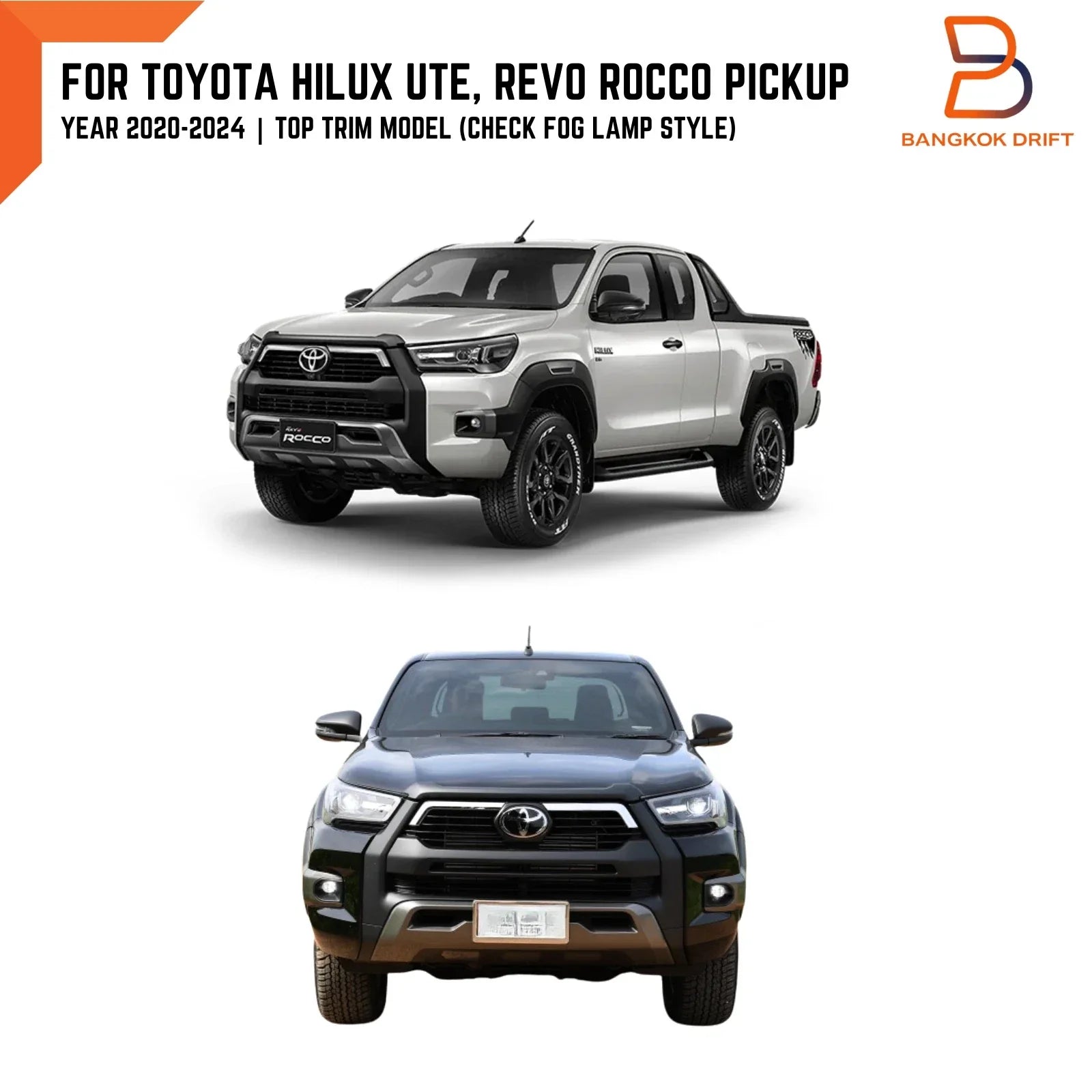 Deflector Radiator Side Pair for Toyota Hilux Ute Rocco (2020-2024)