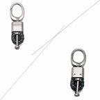 Genuine Leather Universal Key Remote Ring Strap Keychain Holder for Gun Metal (-)