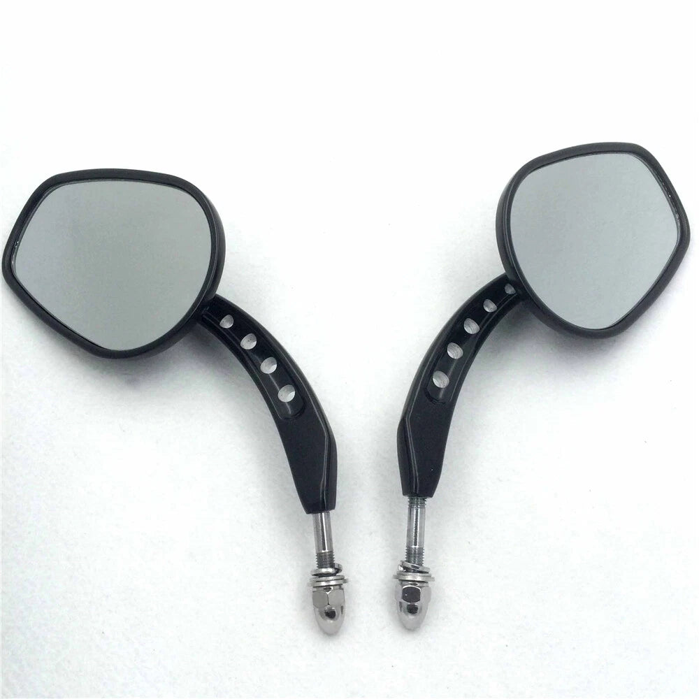 Black Big Side Mirrors 8mm for Harley Dyna Super Glide Convertible (2005–2017)
