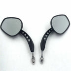 Black Big Side Mirrors 8mm for Harley Dyna Super Glide Convertible (2005–2017)