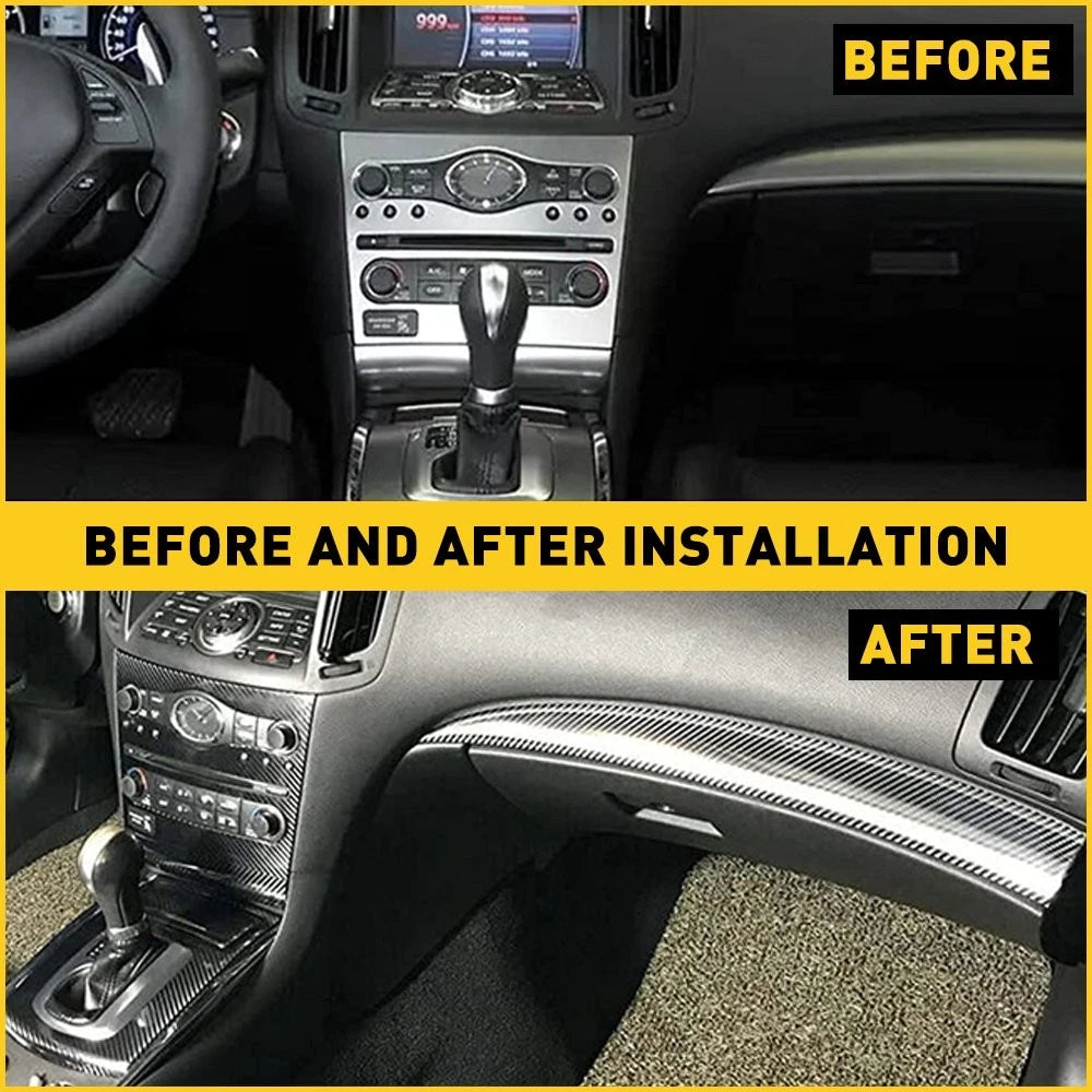 Carbon Fiber Interior Trim Decals for Infiniti G25 G37 (2010–2016)