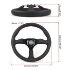 Genuine Leather Steering Wheel with Quick Release & Hub Adapter for Ford Mustang (1984–2004)