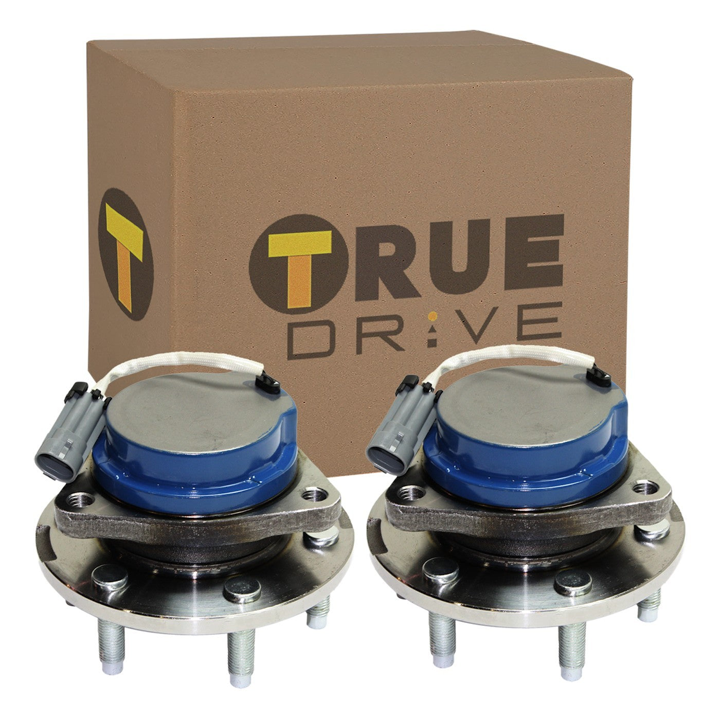 Set of 2 Wheel Hubs for Cadillac CTS (2004–2007) with Bearing & Sensor