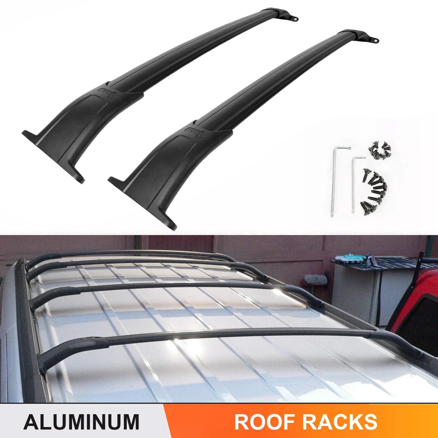 Set of 2 Roof Rack Cross Bars for Chevy Tahoe Suburban GMC Yukon XL Escalade (2015–2020)