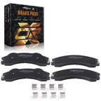 Front Disc Brake Pads Kit for Nissan NV1500 NV2500 NV3500 (2012–2021) w/Hardwares