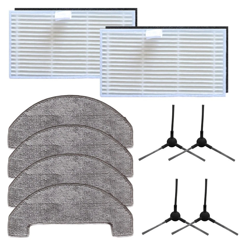 Vacuum Side Brush HEPA Filter Mop Pads for MOVA S800, Trouver E20