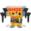Set of 4 Ignition Coils & 4 GPower Platinum Spark Plugs for Chrysler Dodge Jeep