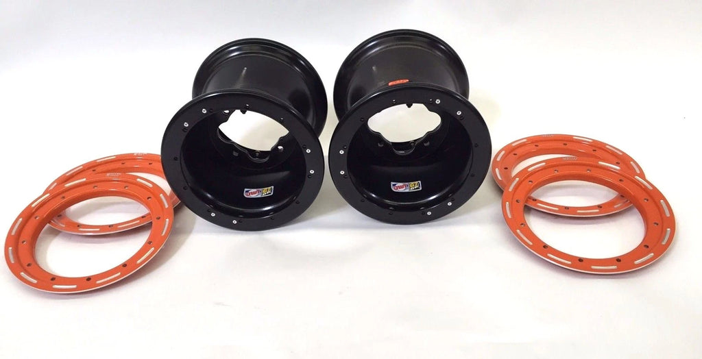 DWT G3 Orange Rear Dual Beadlock Rims 9" 9X9 4/115 for YFZ450 Banshee Raptor (2004–2023)