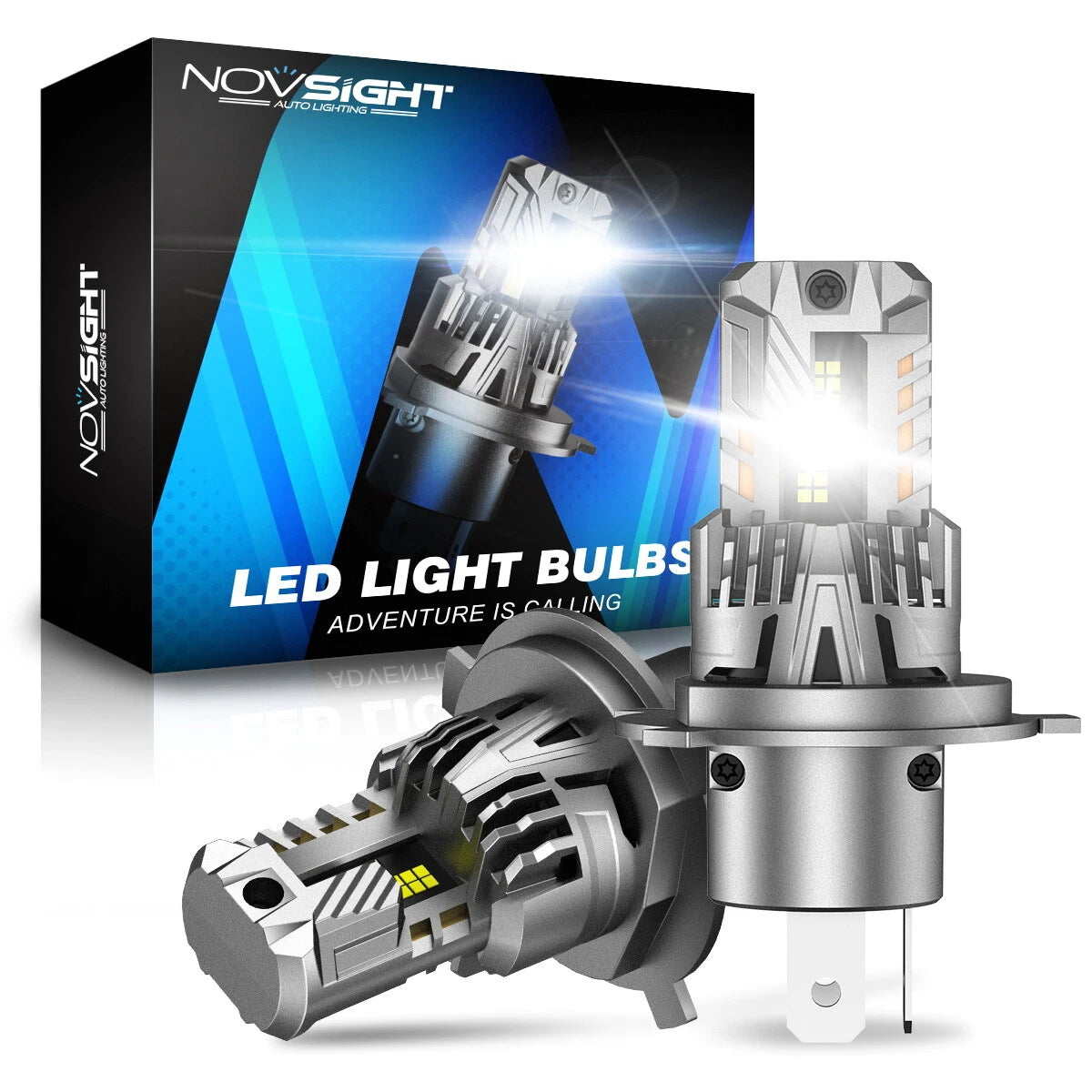 H4 LED Headlight Bulbs Kit for NOVSIGHT (60W 15000LM 6500K)