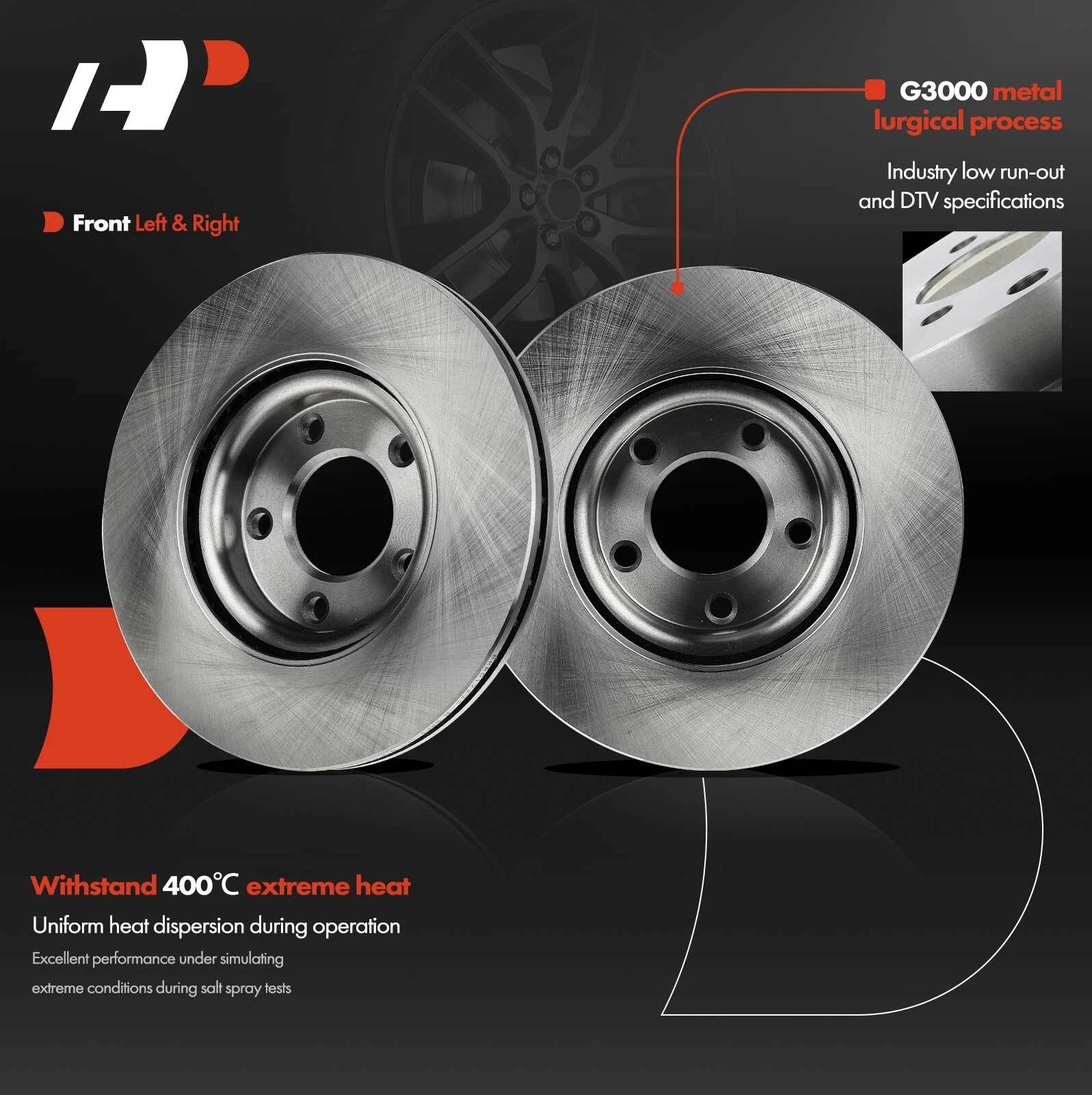 Front Disc Brake Rotors for Mazda 3 (2004-2013)