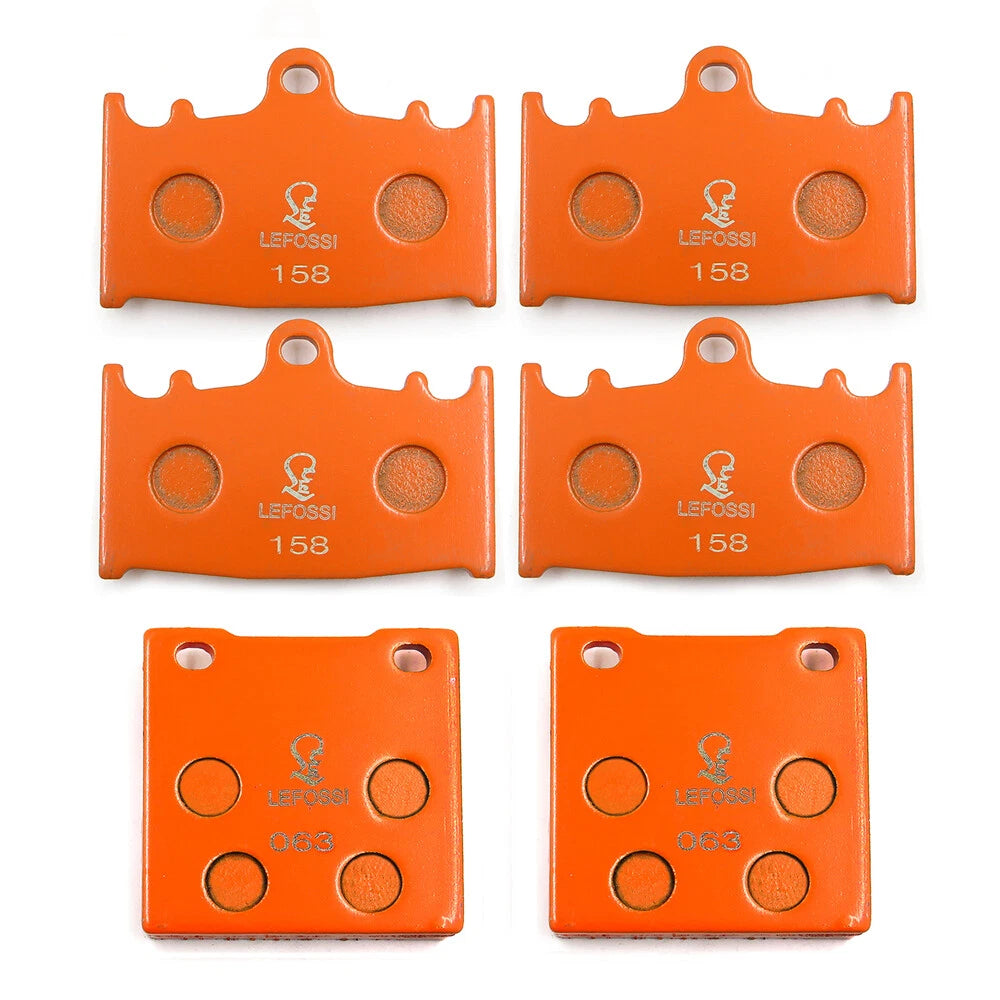Set of 2 Front Rear Brake Pads for Suzuki GSXR600 (1997–2003) GSXR750 (2000–2003) FA158 FA063