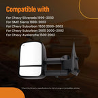 Heated Power Mirrors for GMC Sierra (1999-2002) - Extendable Pair