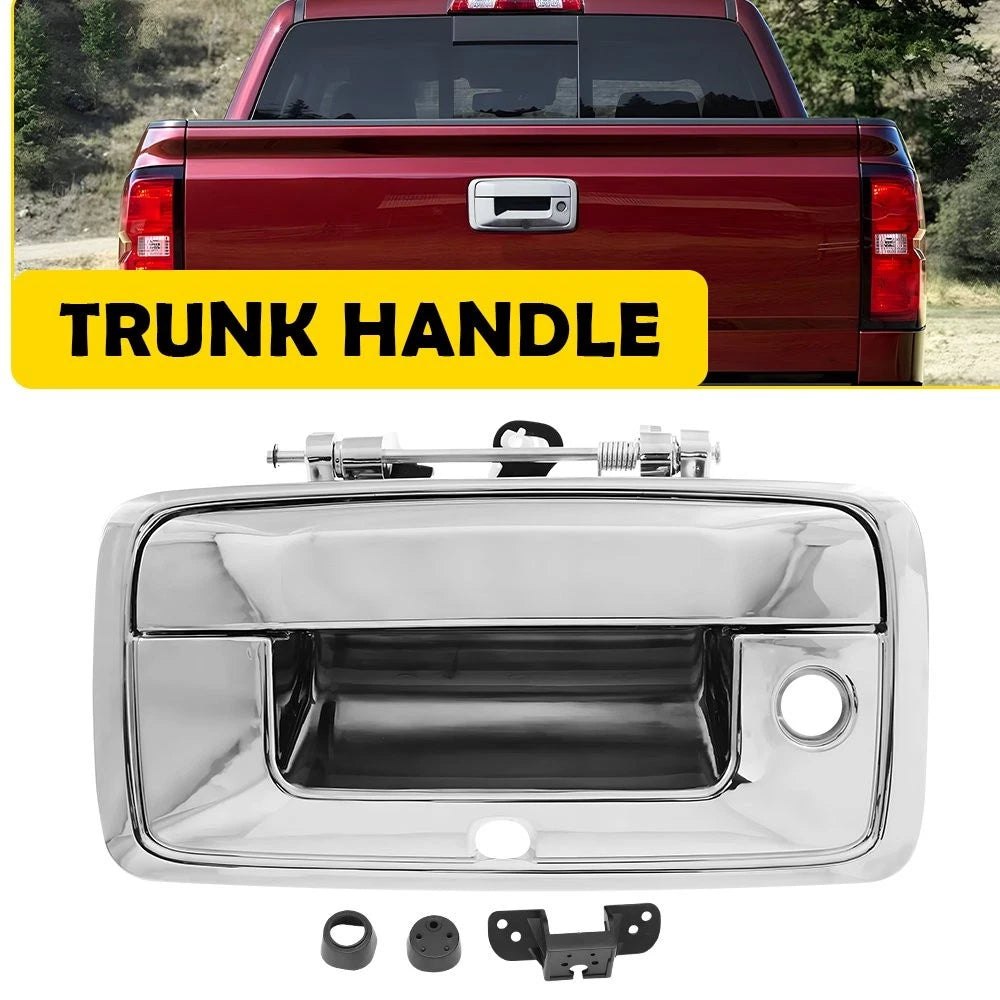 Chrome Tailgate Handle with Bezel Set for Silverado Sierra (2014–2015) GM1915133 H