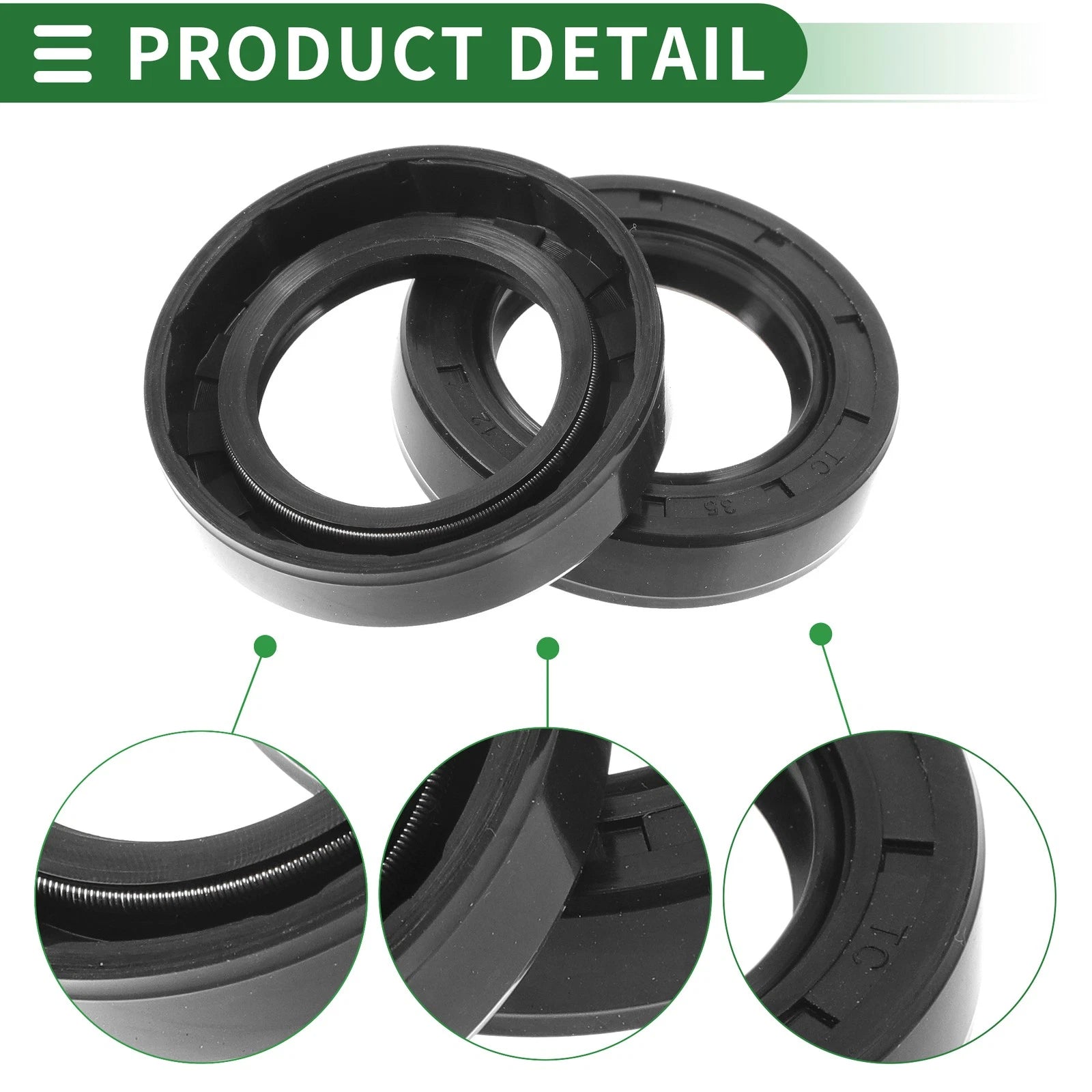 Set of 5 Oil Seal Rotary Shaft Seal NBR Rubber 35x55x12mm