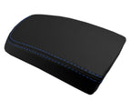 Console Lid Pull Over Cover Leather for Toyota Yaris (2008–2011) Blue Stitch