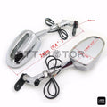 LED Turn Signals Integrated Indicator Racing Mirrors for Universal Vehicles (6mm)