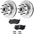Brake Disc and Pad Kit for Ford F-150 (2000–2003) Cross-drilled