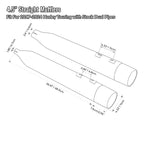 Set of 2 Megaphone Slip-On Exhaust Pipes for Harley Touring Electra Glide (2017–2025)