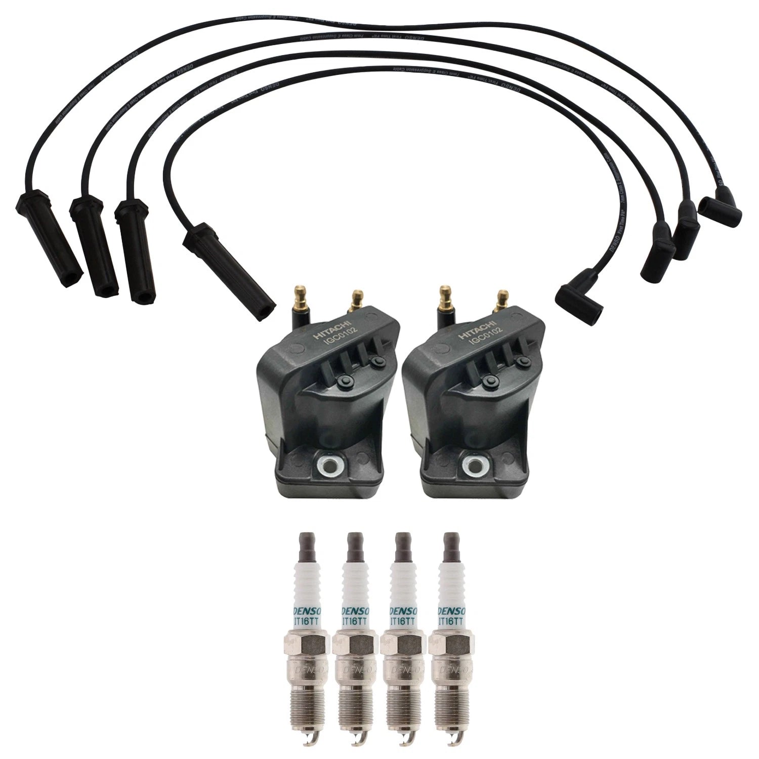 Set of 2 Ignition Coils & 4 Iridium Spark Plugs for S10 L4 (1994–2004)