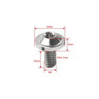 6 x M6x15mm Titanium Alloy Torx Head Bolts for Bike Motorcycle