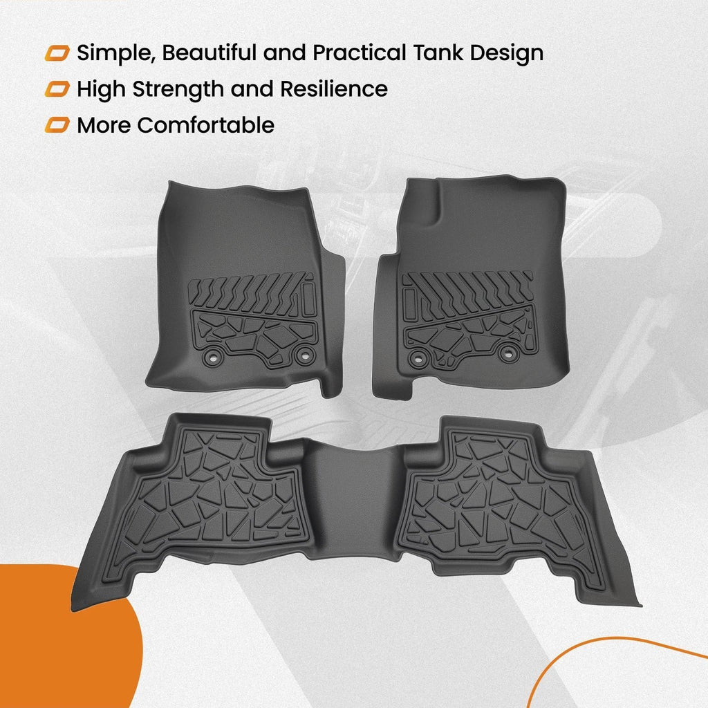 Set of 4 Carpet Floor Mats for Toyota 4Runner/Lexus GX460 (2013–2024) TPE Waterproof