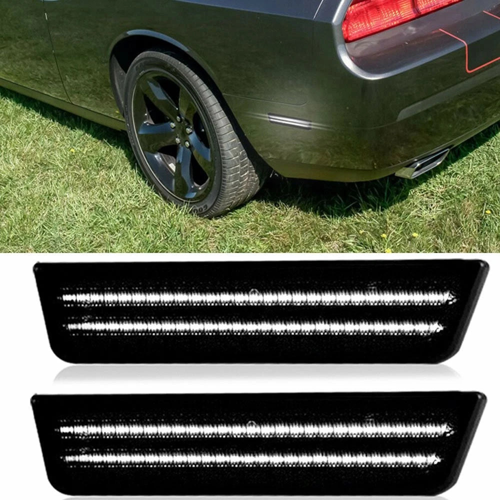 2X White LED Rear Side Marker Parking Light for Dodge Challenger (2008–2014)