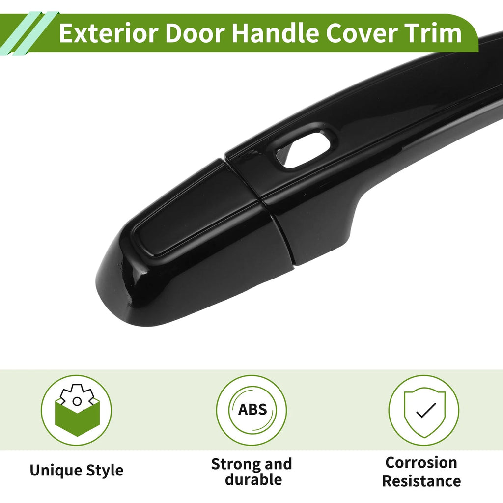 Exterior Door Handle Cover Trim for Chevrolet Equinox (2018–2023) Glossy Black
