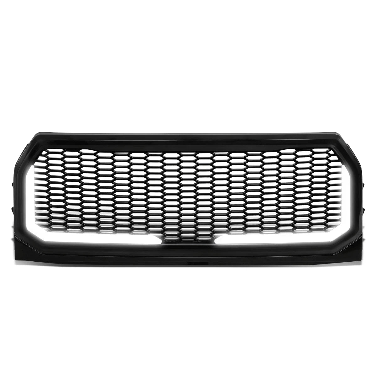 LED Tube Front Bumper Grille for Ford F150 (2015–2017) Honeycomb Mesh