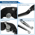 Short Long Brake Clutch Levers for Honda Rebel CMX 500 300 (2017–2021) Black Titanium