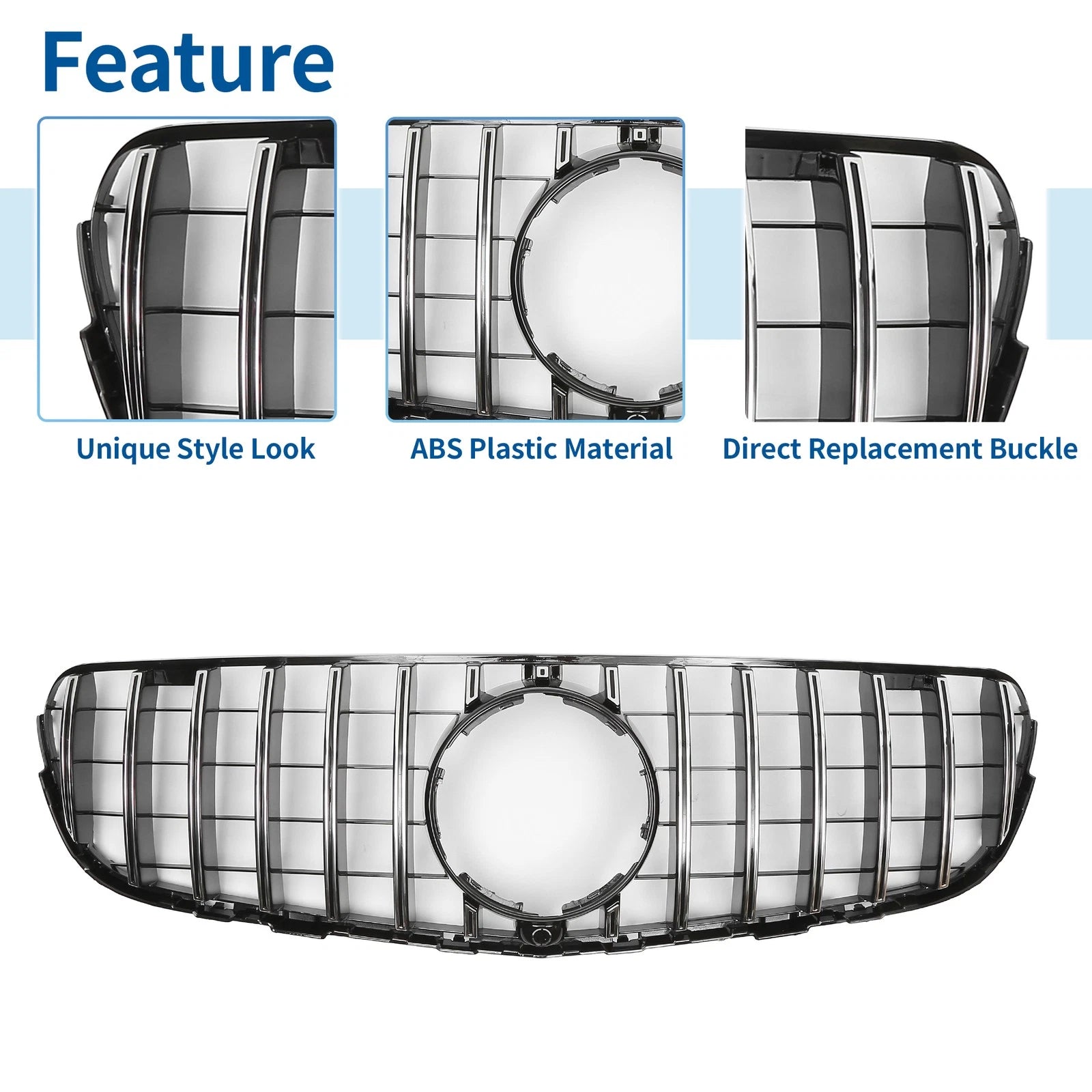 Front Upper Bumper Grille for Mercedes-Benz GLC250 (2016–2020)