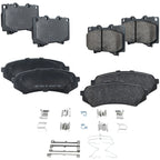 Set of 4 Ceramic Brake Pads for Toyota Land Cruiser (1998–2007)
