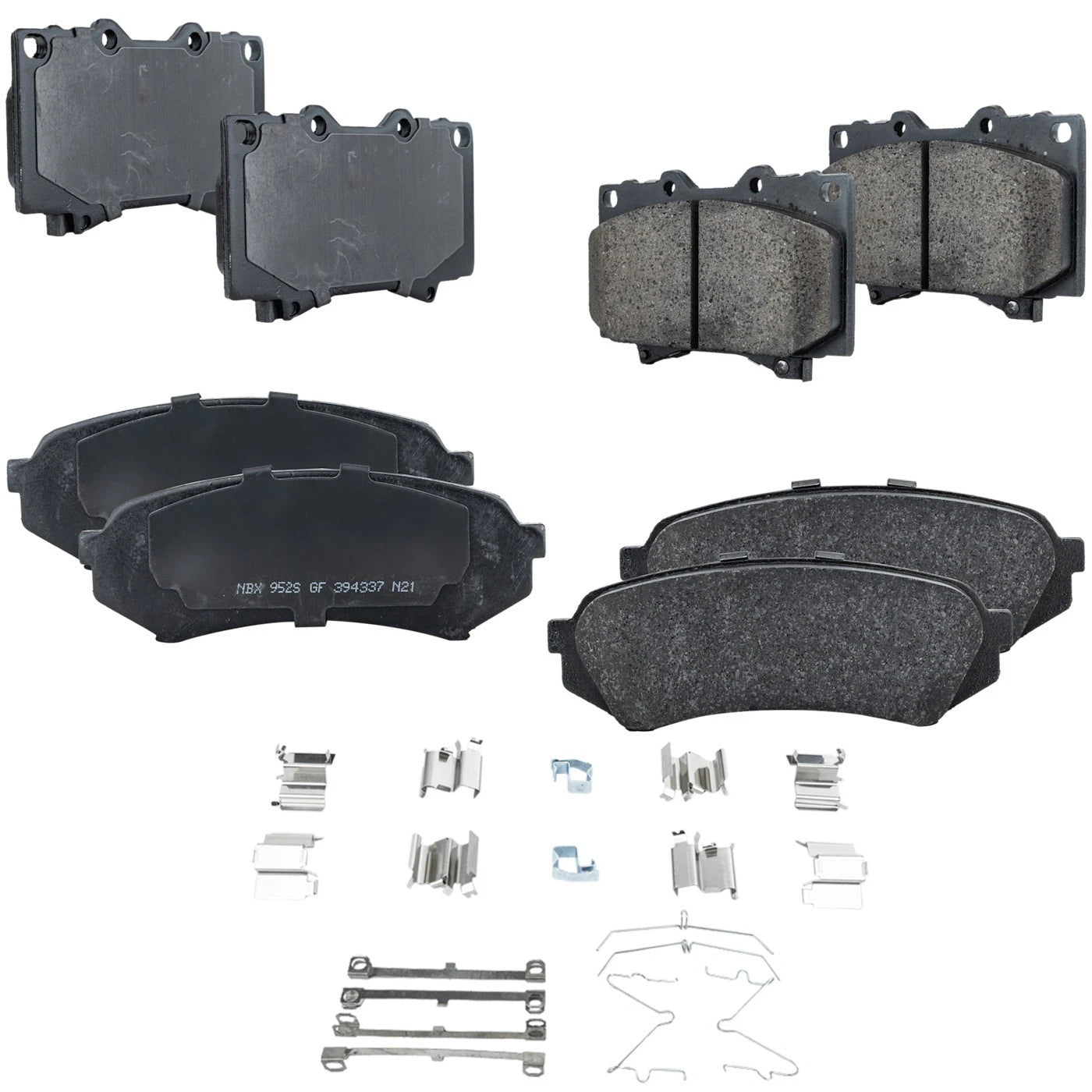Set of 4 Ceramic Brake Pads for Toyota Land Cruiser (1998–2007)