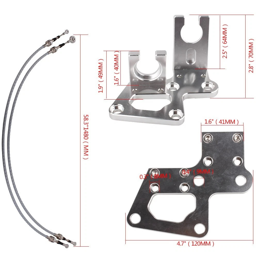 RSX Transmission Shifter Cables Bracket for Honda K20 K24 K Series (1999–2006)