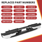 Steel Rear Step Bumper Assembly for Chevy Silverado GMC Sierra 1500 2500 (1999–2007)